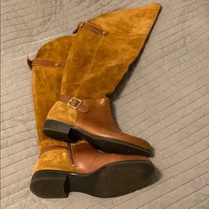 Naturalized wide calf boots